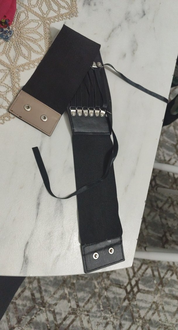 Siyah Deri Gotik Kemer - Görsel 2