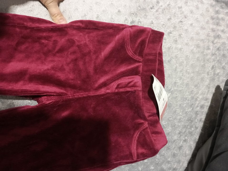 Bordo cocuk Kadife Tayt - Görsel 2