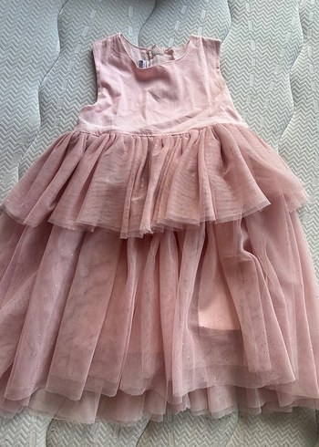 Pembe Kolsuz Kız Çocuk Elbisesi