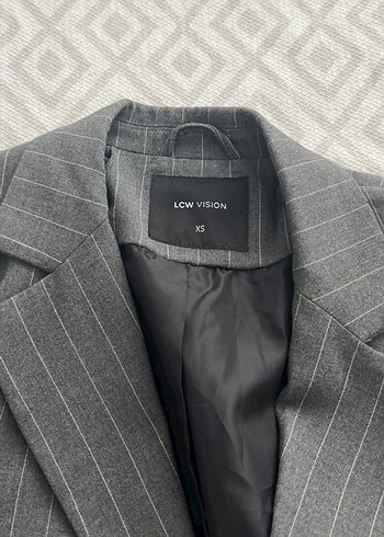 LC Waikiki Düğmeli Gri Kadın Blazer Ceket