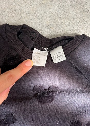 Kızlar için Siyah Baskılı Sweatshirt - Görsel 2