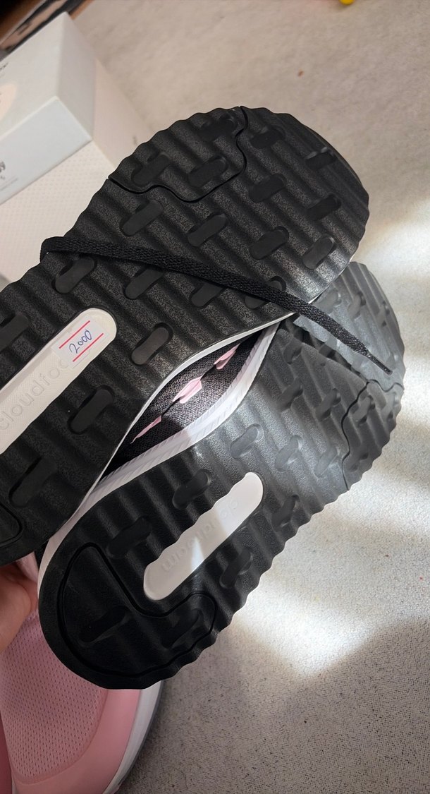 Pembe Şeritli Siyah Spor Ayakkabı - Görsel 4