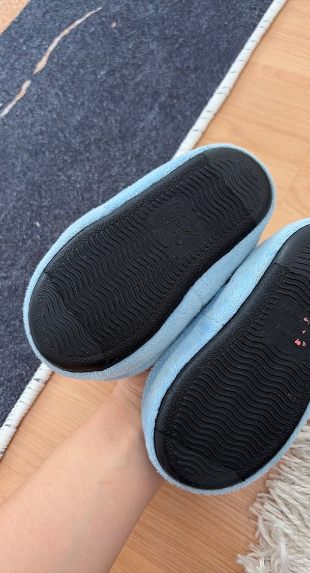 Mavi Erkek Çocuk Nakışlı Ev Terliği - Görsel 2