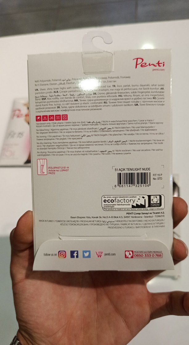 5'Lİ Penti Fit 15 parlak ince dizaltı ince çorap açık ten - Görsel 3