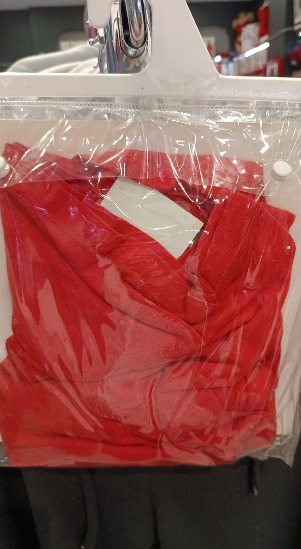 Kırmızı Baskılı Midi Tişört - Görsel 2