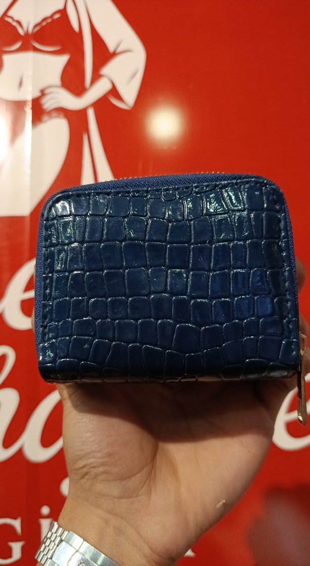 koyu lacivert Deri Kadın Cüzdanı - Görsel 2