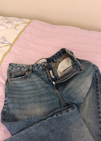 42 Beden mavi genis paca stradivarius jean D92