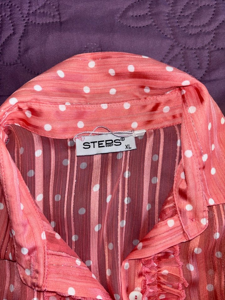 Pembe Fırfırlı Bohem Kadın Gömlek - Görsel 3