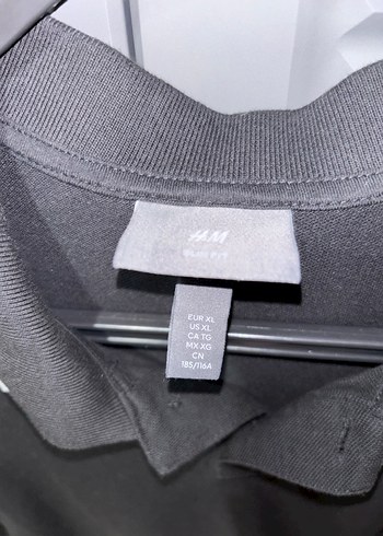 H&M Siyah Polo Yaka Erkek Tişört - Görsel 3