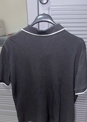 H&M Siyah Polo Yaka Erkek Tişört - Görsel 4