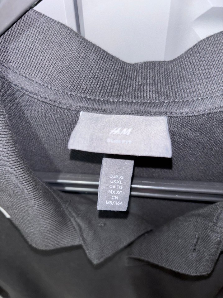 H&M Siyah Polo Yaka Erkek Tişört - Görsel 3