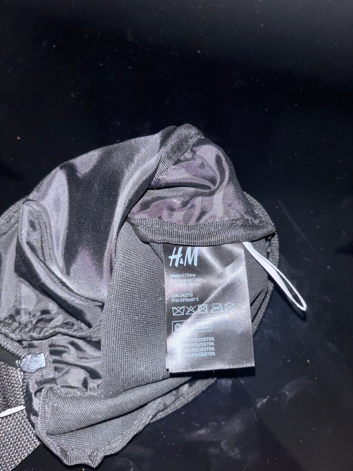 Unisez Siyah Gri Baskılı Omuz Çantası - Görsel 4