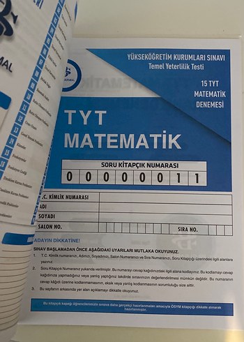 Beden Renk 2021 YKS TYT Matematik Branş Denemeleri Kitabı