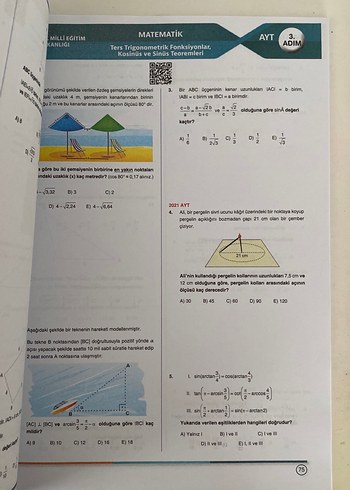 Beden 3 Adım Matematik AYT ve TYT Kitapları(ÇIKMIŞ SORULU)