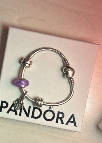 Pandora Mor Charmli ve 2 Klipsli Bileklik - Görsel 3