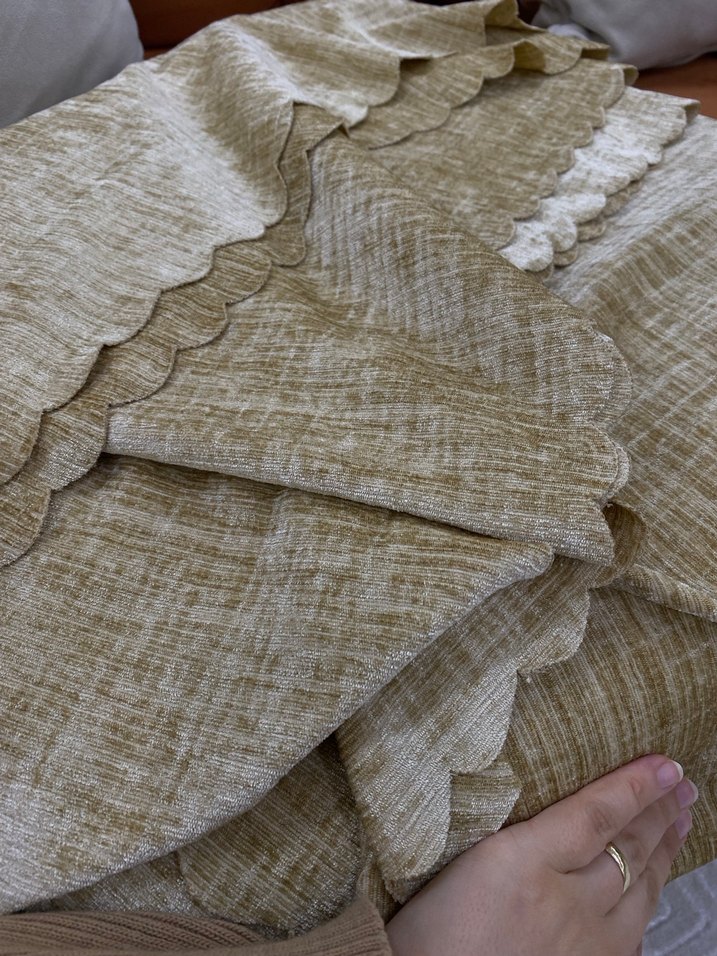 Bej Parlak Düz koltuk Örtüsü - Görsel 4