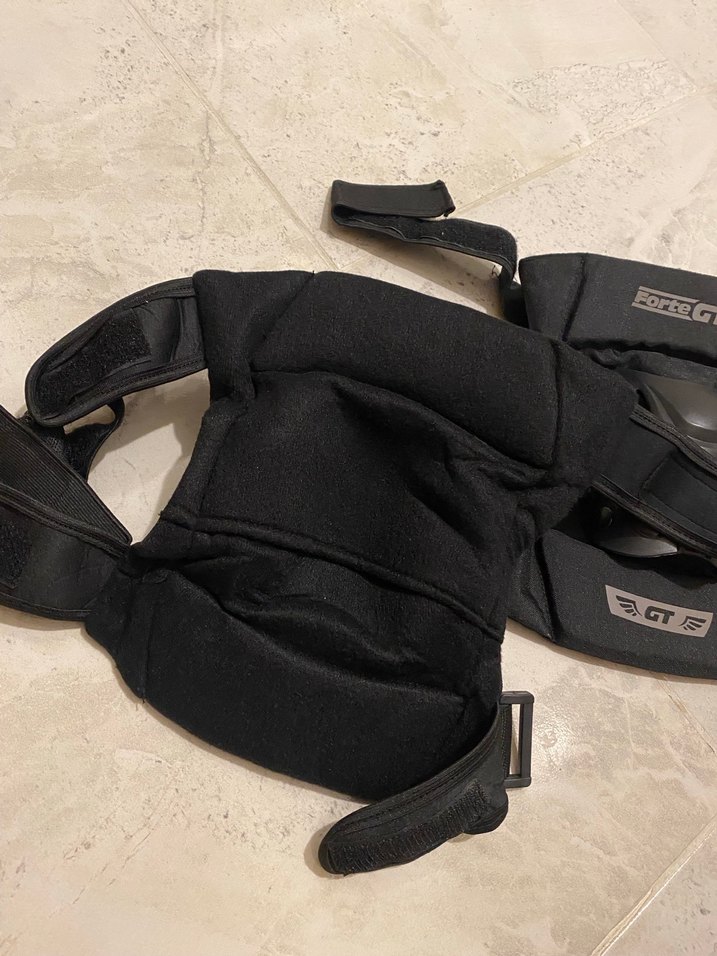 Forte GT Siyah Biker Diz ve dirseklik Koruyucu, Cırt Cırtlı - Görsel 2