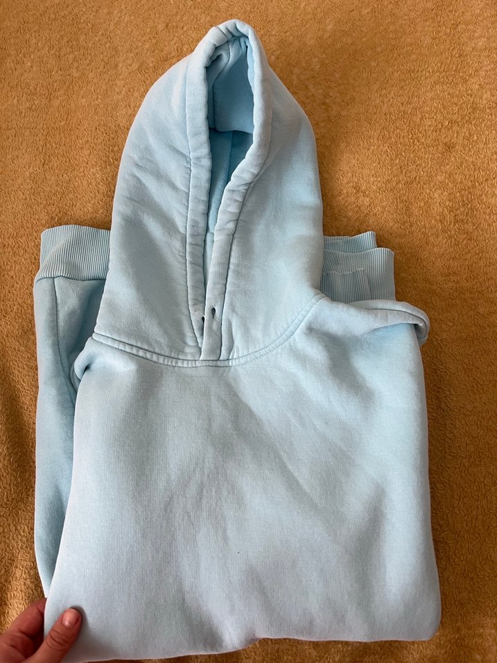 Mavi Kapüşonlu Erkek Sweatshirt - Görsel 2