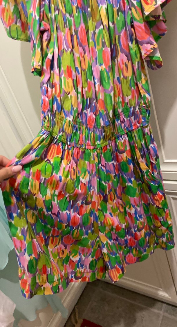 Renkli Mini Bohem Kadın Tulum - Görsel 2