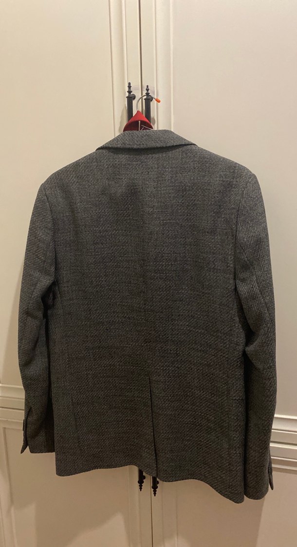 Gri Erkek Kumaş Ceket, Klasik Kesim - Görsel 2