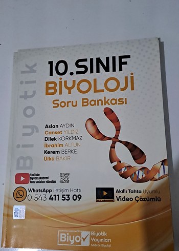 10. Sınıf Biyoloji Soru Bankası Video Çözümlü