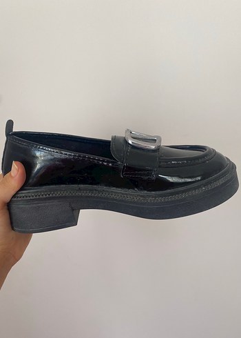 36,5 Beden siyah Renk Siyah Tokalı Kadın Topuklu Loafer