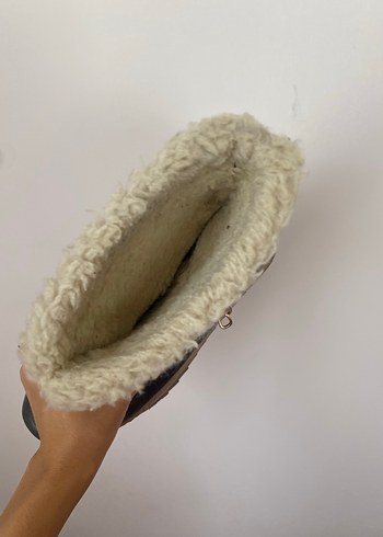 Diğer Gri Kürklü Dolgu Topuk Kadın Bot