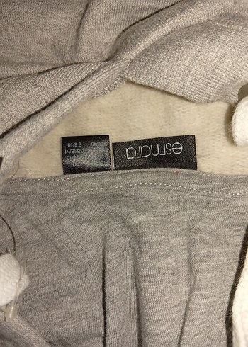 Gri Kapüşonlu Kadın Sweatshirt - Görsel 2