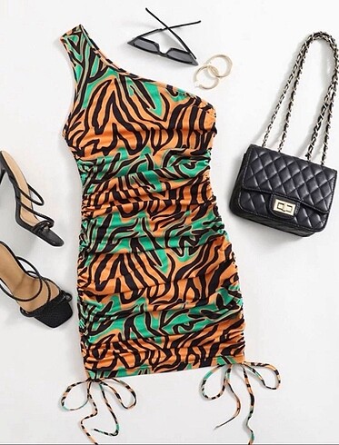 xs Beden Zebra elbise