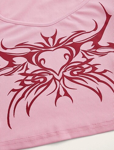 xs Beden Pembe tribal kalpli