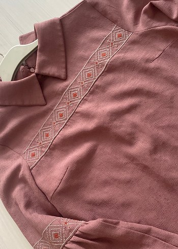 Bohem Uzun Kollu Kadın Tunik - Görsel 2