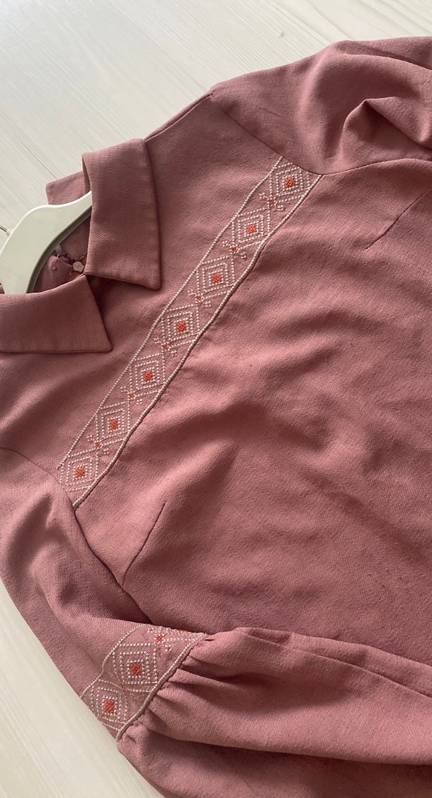 Bohem Uzun Kollu Kadın Tunik - Görsel 2