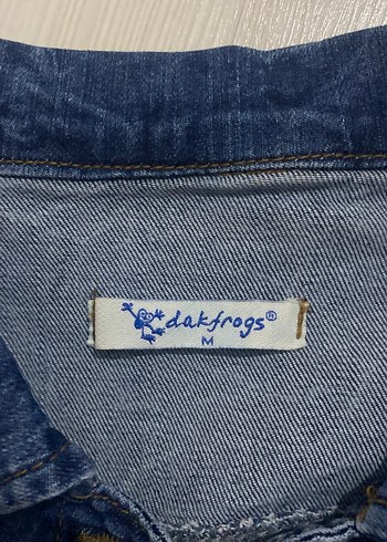 Kadın Koyu Mavi Kısa Denim Ceket - Görsel 3