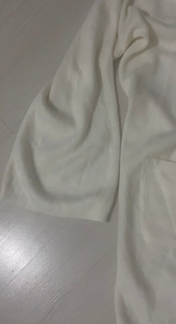 Beyaz Keten Salaş Kadın Hırka - Görsel 3