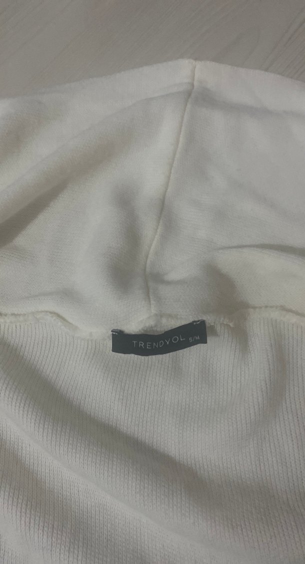 Beyaz Keten Salaş Kadın Hırka - Görsel 4