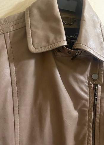 Mango Bej Deri Kemerli Kadın Ceket - Görsel 3