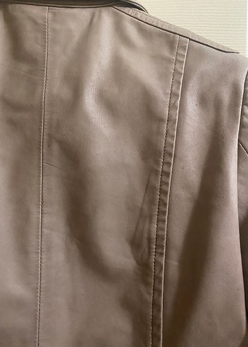 Mango Bej Deri Kemerli Kadın Ceket - Görsel 4