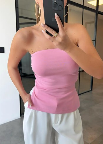 Pembe Straplez Mini Büstiyer - Görsel 2