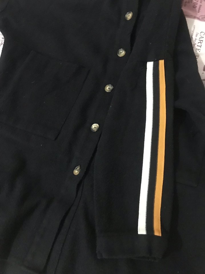 Düğmeli Siyah Kadın Ceket - Görsel 2