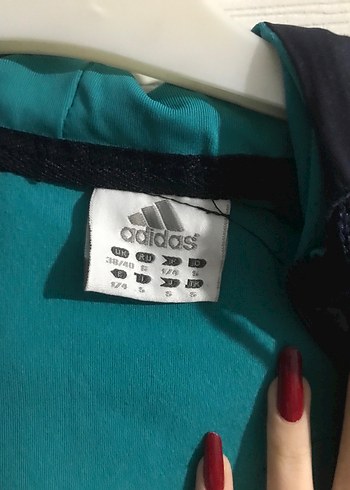 Adidas Kapüşonlu Turkuaz Spor Ceket - Görsel 2