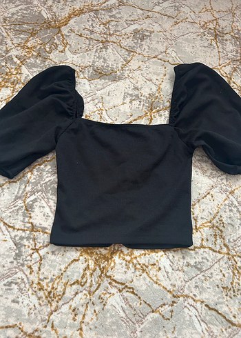 Siyah Fırfırlı Mini Bluz - Görsel 3