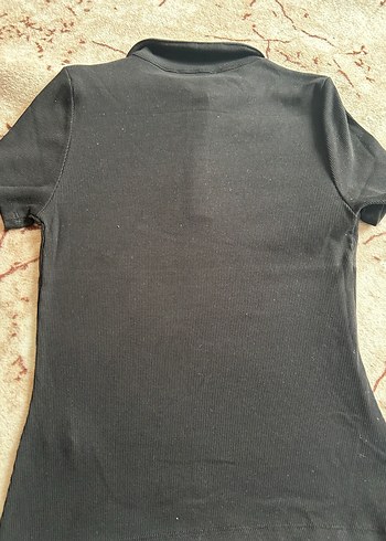 Siyah Kısa Kollu Polo Tişört - Görsel 4