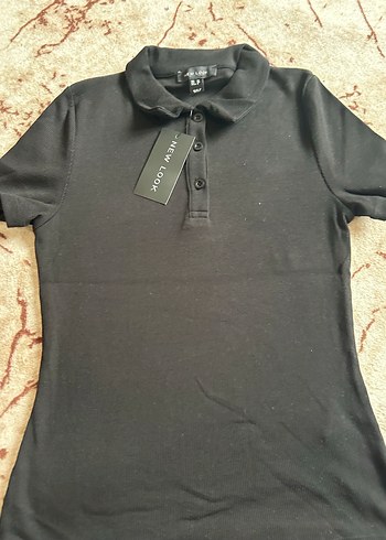 Siyah Kısa Kollu Polo Tişört - Görsel 2