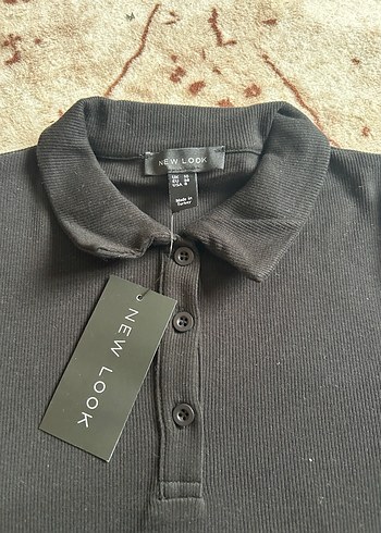 Siyah Kısa Kollu Polo Tişört - Görsel 3