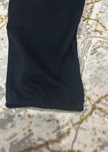 Siyah Kadın Spor Midi Tayt - Görsel 2