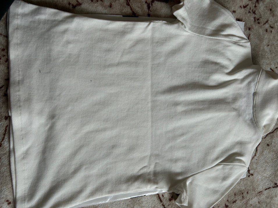 Beyaz Pamuklu Polo Tişört - Görsel 3