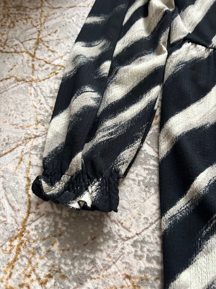 Zebra Desenli Uzun Kollu Tunik elbise - Görsel 4