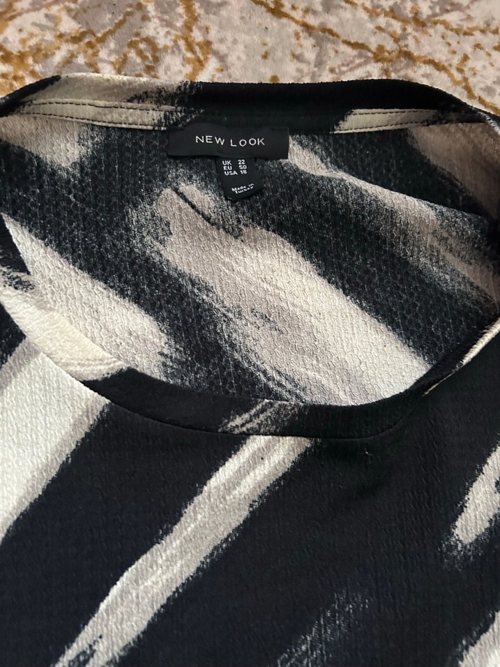 Zebra Desenli Uzun Kollu Tunik elbise - Görsel 3