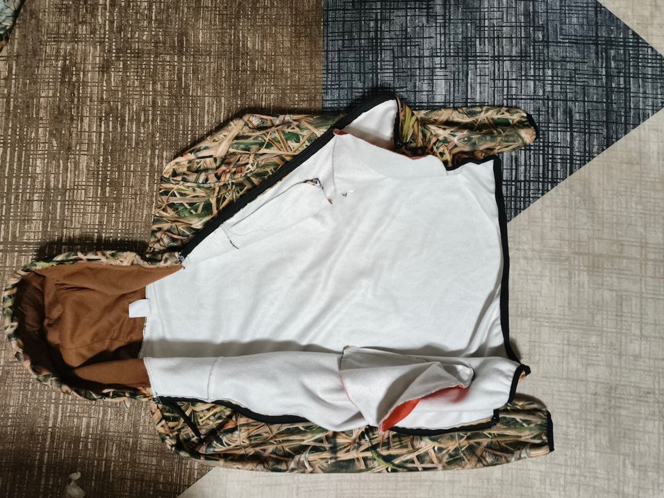 Kapüşonlu Kamuflaj Erkek avcı kampci polar - Görsel 4