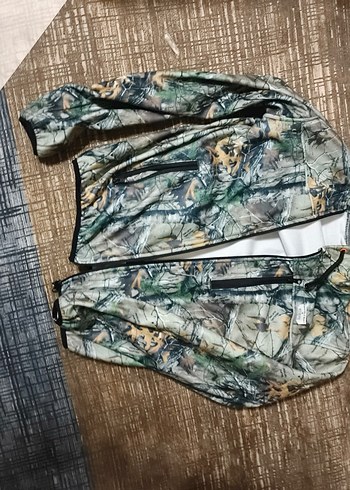 Kapüşonlu Kamuflaj Desenli Erkek avcı kamp yekeği - Görsel 3